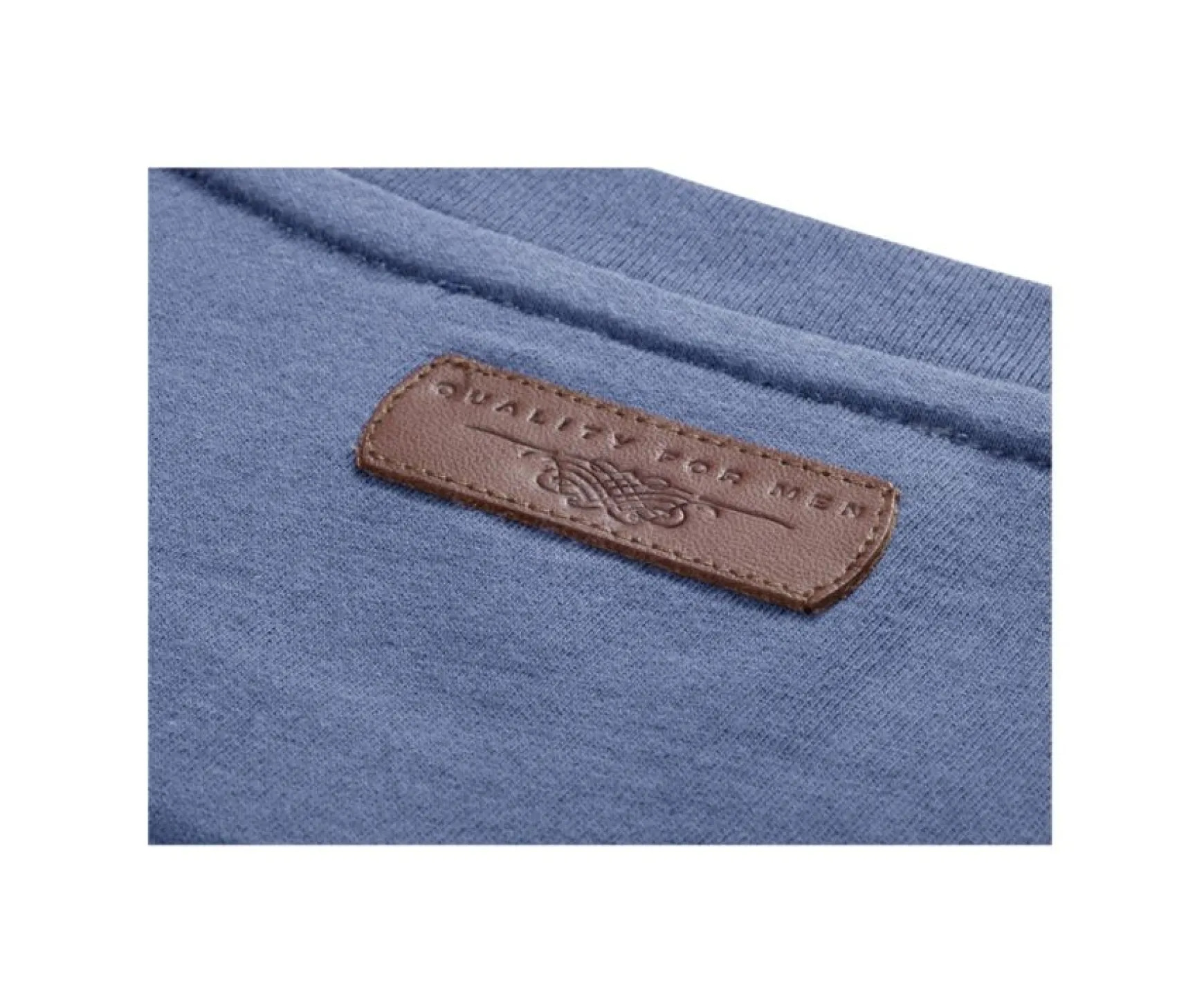 Bexley | Organic Cotton Plain T-Shirt Edgar Iii Grey Blue