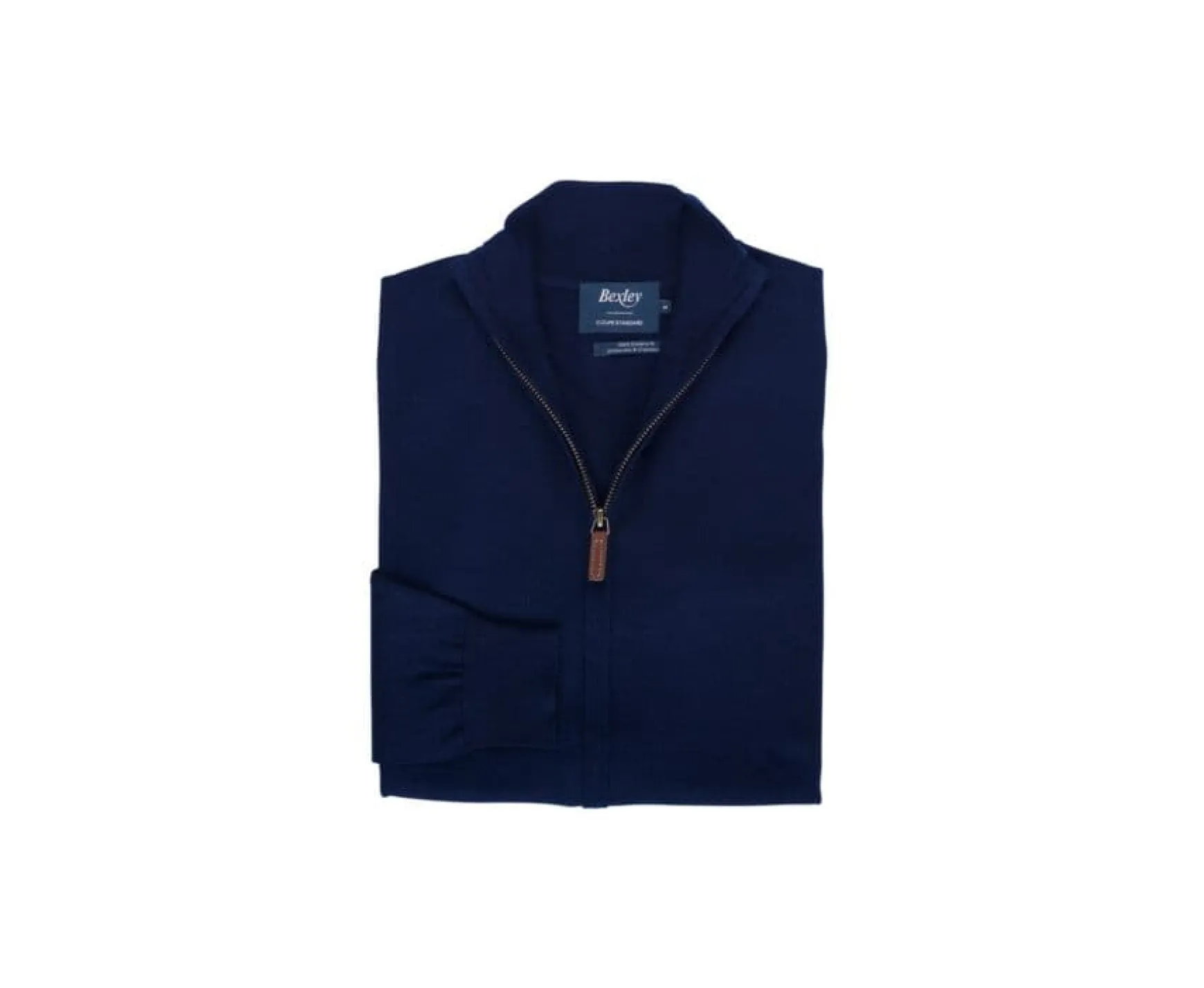 Bexley | Organic Cotton/Cashmere Full Zip Sweater Vladis Navy