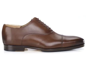Bexley Oxford Shoes | Oxford Shoes - Leather Outsole & Rubber Pad - Spezia Ii Patin | Patina Chestnut