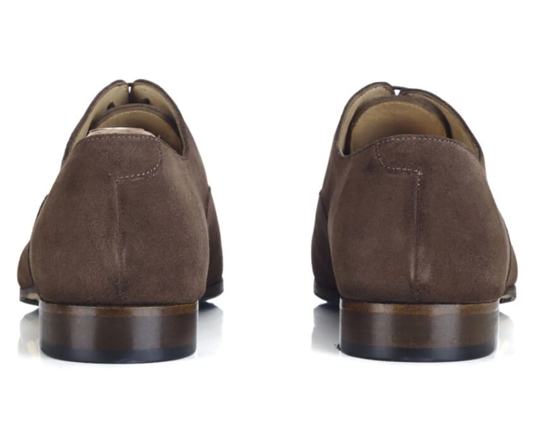 Bexley Oxford Shoes | Oxford Shoes - Leather Outsole & Rubber Pad - Lennox Patin | Dark Taupe Suede
