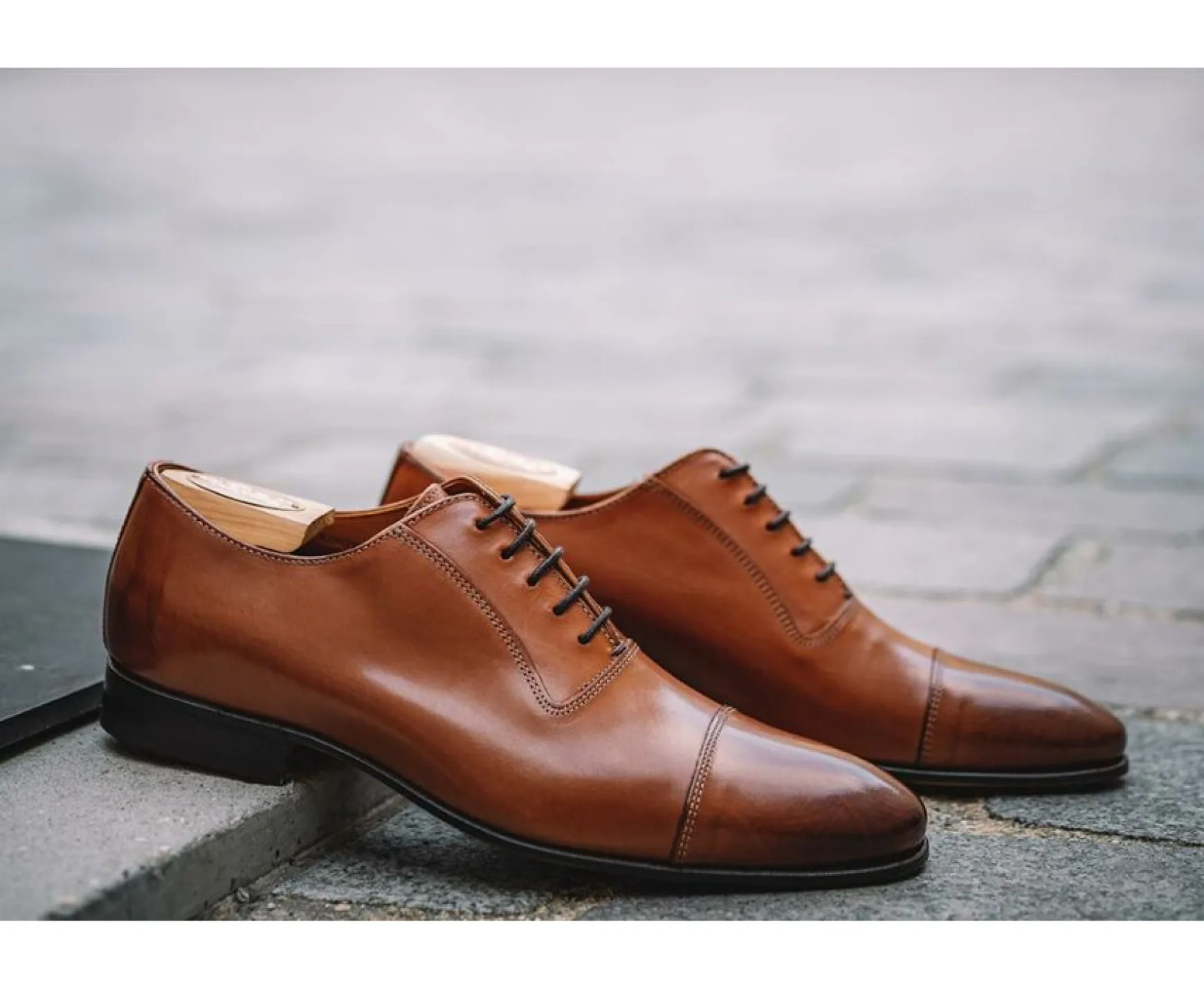 Bexley Comfort Shoes | Oxford Shoes - Leather Outsole Ringwood Patina Chestnut