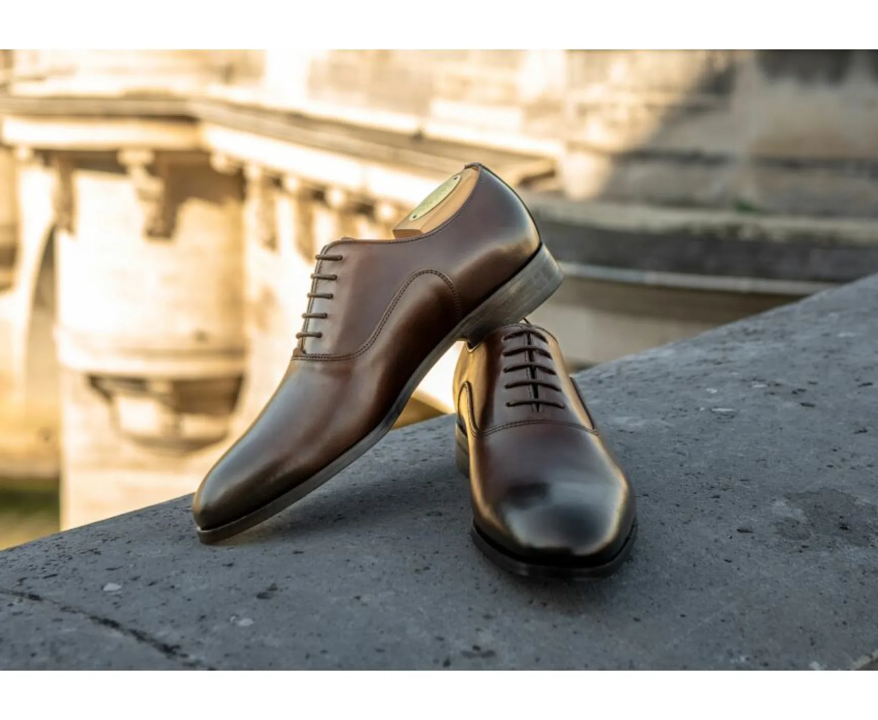 Bexley Comfort Shoes | Oxford Shoes - Leather Outsole Wayford Patina Chocolate