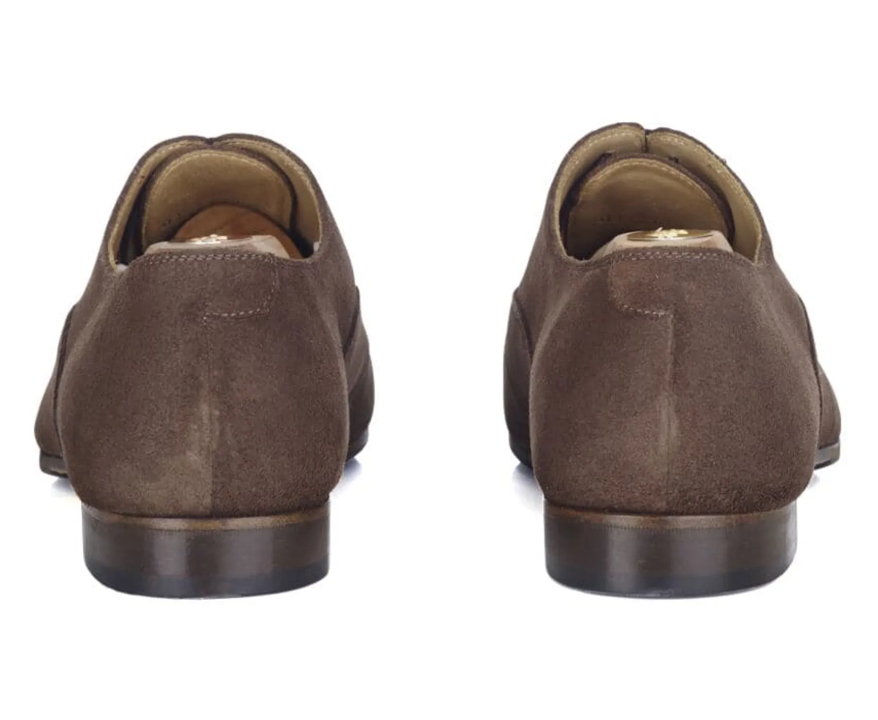 Bexley Oxford Shoes | Oxford Shoes - Leather Outsole & Rubber Pad - Lennox Patin | Dark Taupe Suede