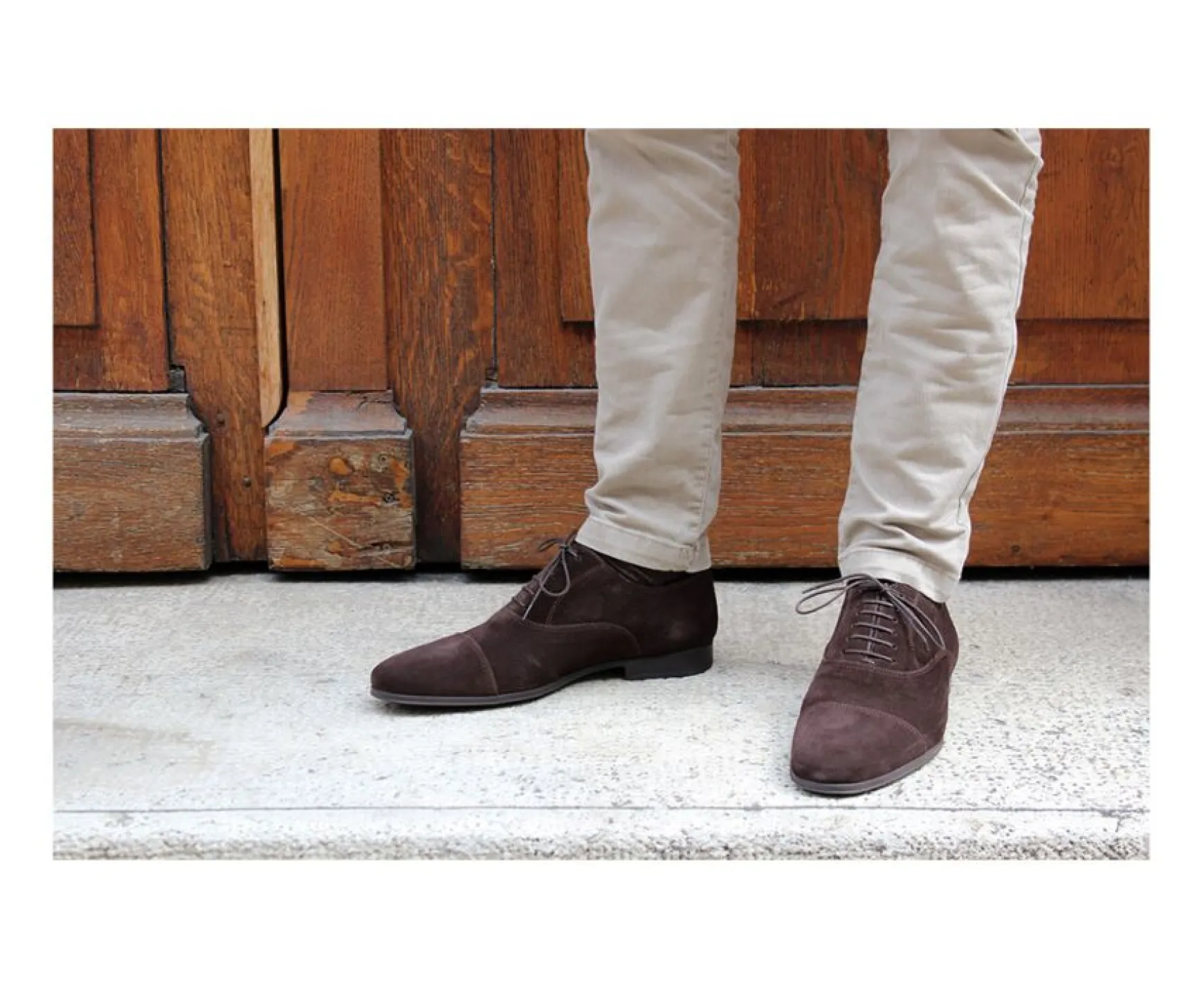 Bexley Comfort Shoes | Oxford Shoes - Rubber Outsole Lennox Gomme Urban Bitter Chocolate Suede