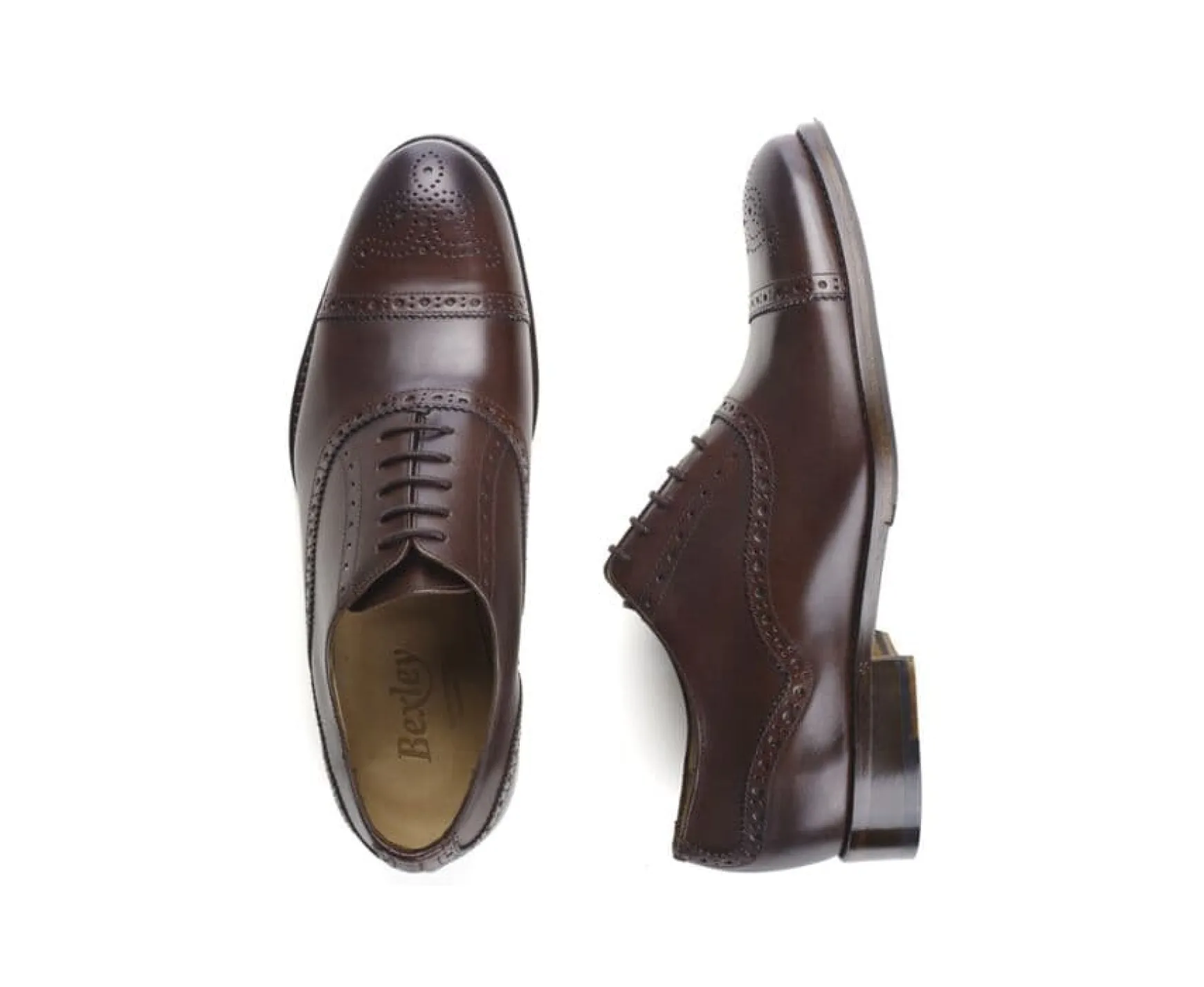 Bexley Oxford Shoes | Oxford Shoes - Rubber Pad - Hilcott Patin | Patina Chocolate