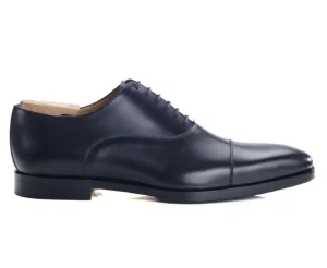 Bexley Oxford Shoes | Patina Black Oxford Shoes - Leather Outsole & Rubber Pad Spezia Ii Patin Black With Patine