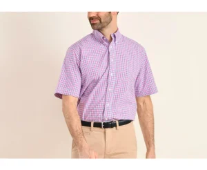 Bexley | Pink Blue And White Cotton Shirt - Chest Pocket Cullen Mc Pink, Blue And White