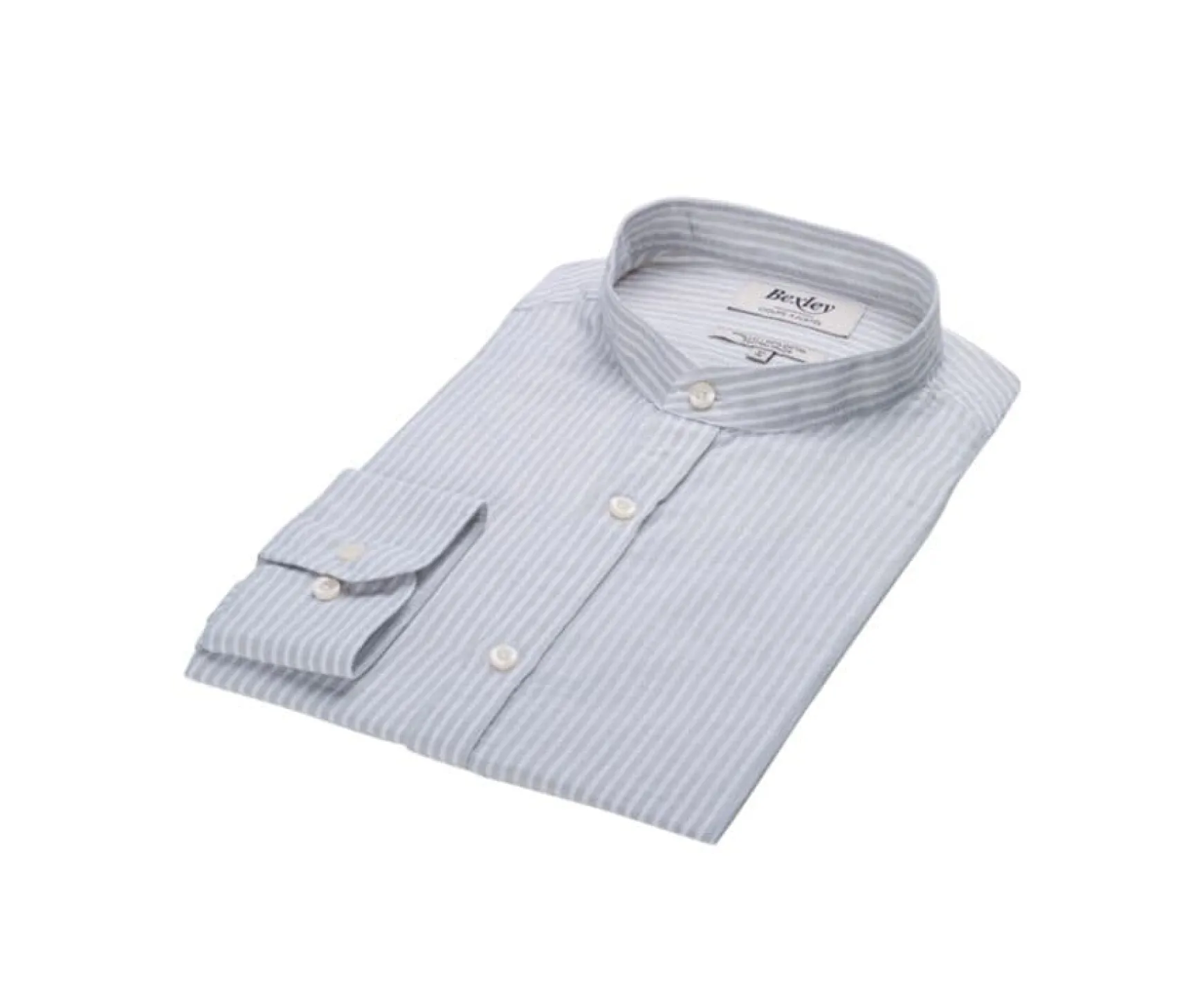 Bexley | Plain Lime Green & White Cotton Linen Shirt Elibert Vert Tilleul Et Blanc