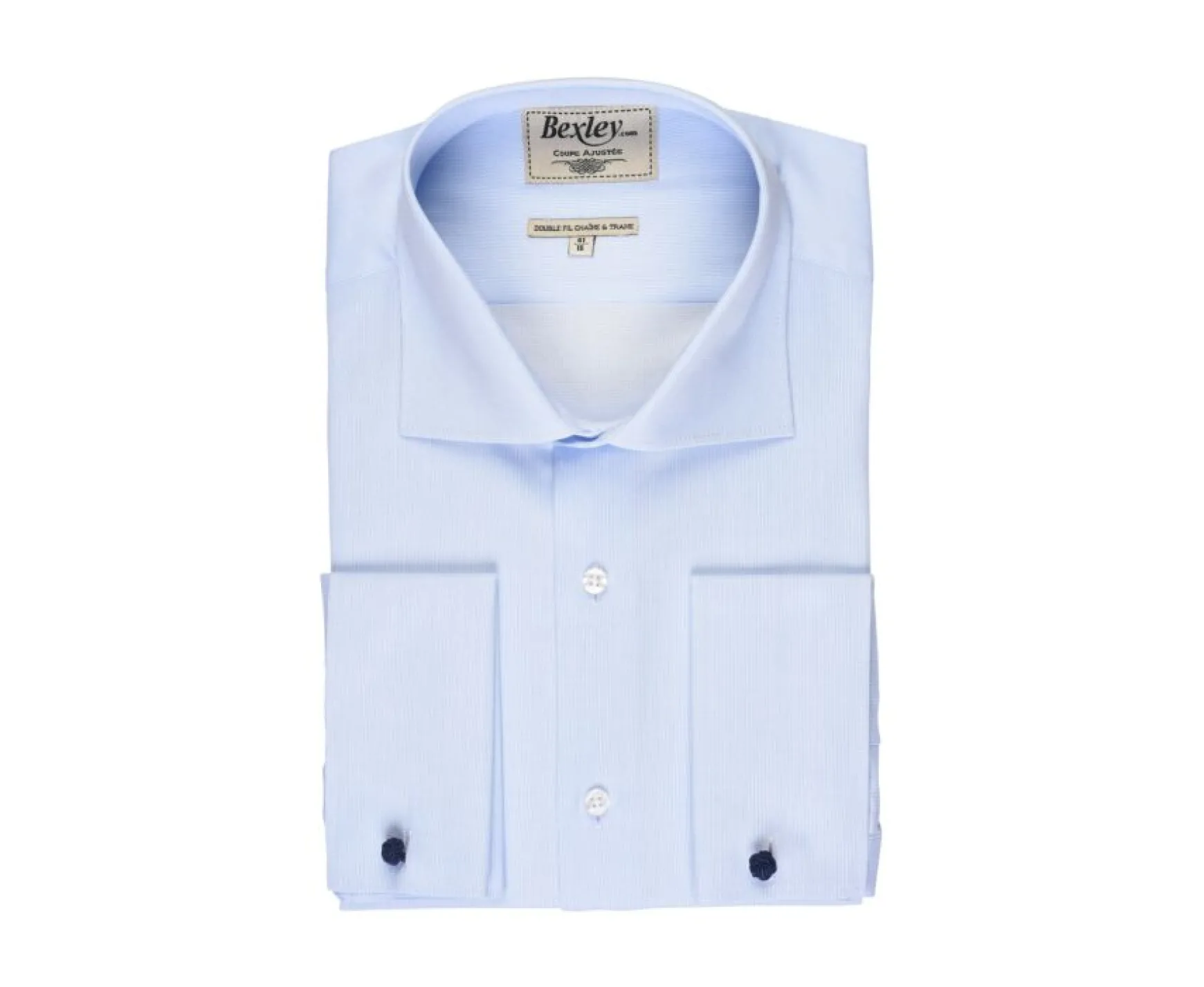 Bexley | Shirt With Cufflinks Paolo Pale Blue