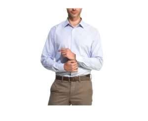 Bexley | Shirt With White And Blue Thin Checks Martin Blue Ocean