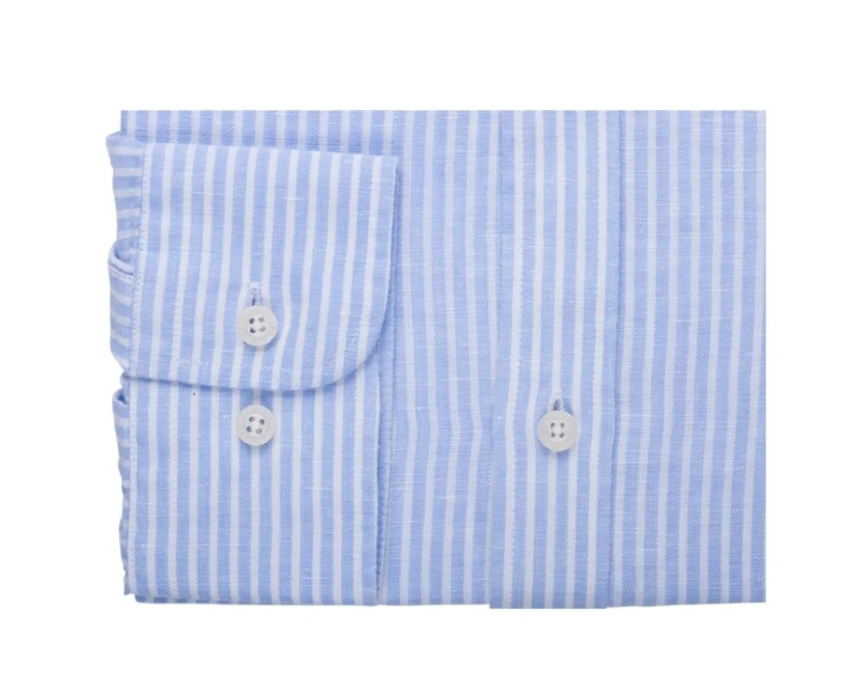 Bexley | Soft Blue & White Striped Cotton Linen Shirt Edibert Soft Blue And White