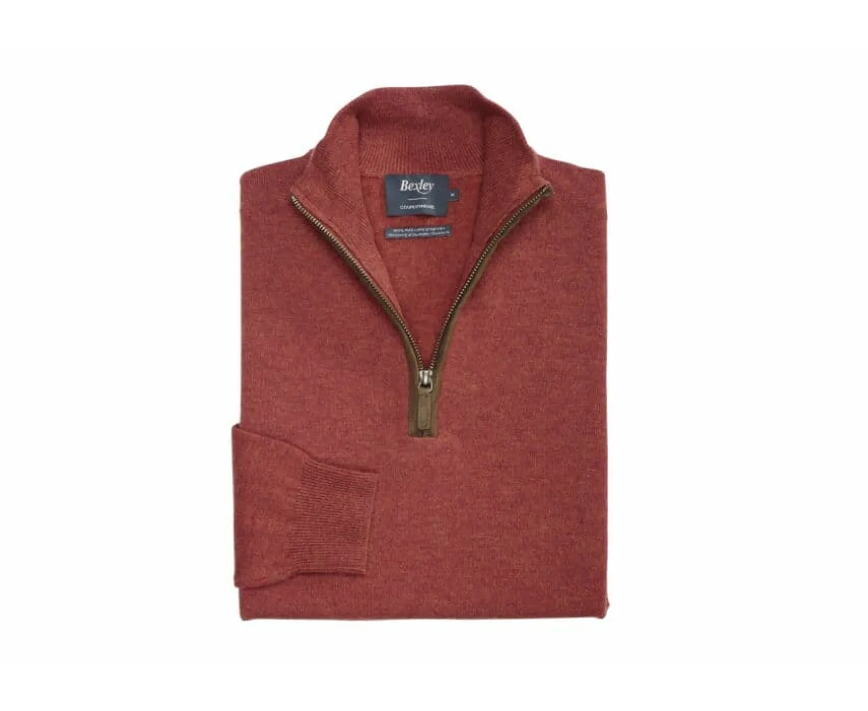Bexley | Spice Melange Half-Zip Wool Jumper Keithy Melange Spice