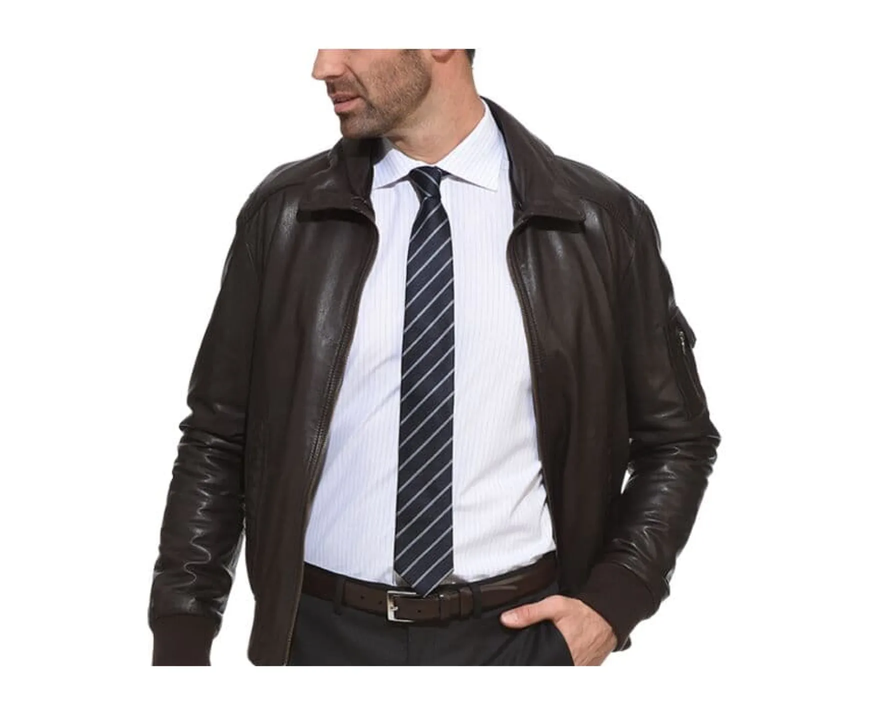 Bexley | Striped Silk Tie Navy And Sky Blue