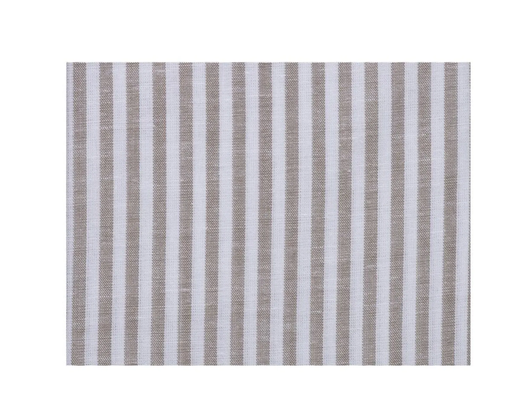 Bexley | Taupe And White Striped Cotton Linen Shirt Edibert Chocolate And White