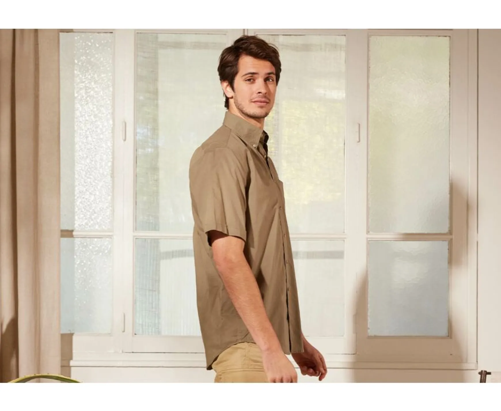 Bexley | Taupe Cotton Linen Shirt - Chest Pocket Colten Mc Light Taupe