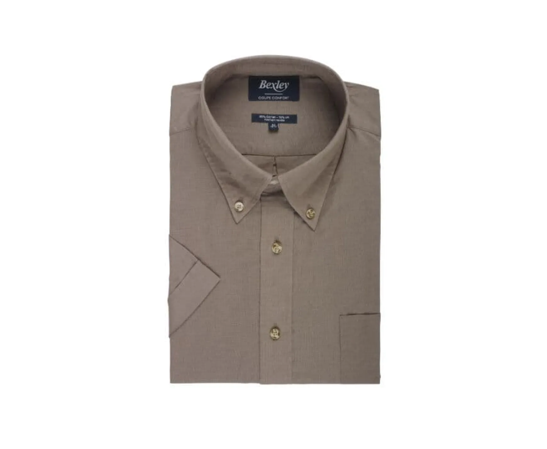 Bexley | Taupe Cotton Linen Shirt - Chest Pocket Colten Mc Light Taupe