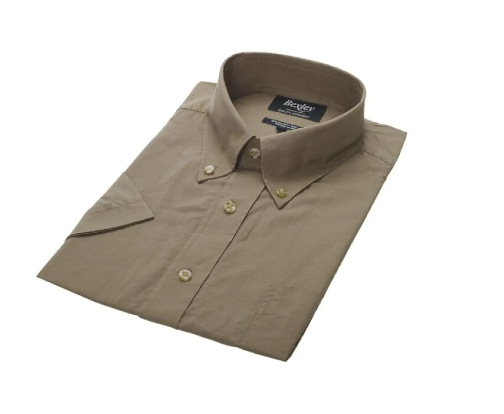 Bexley | Taupe Cotton Linen Shirt - Chest Pocket Colten Mc Light Taupe