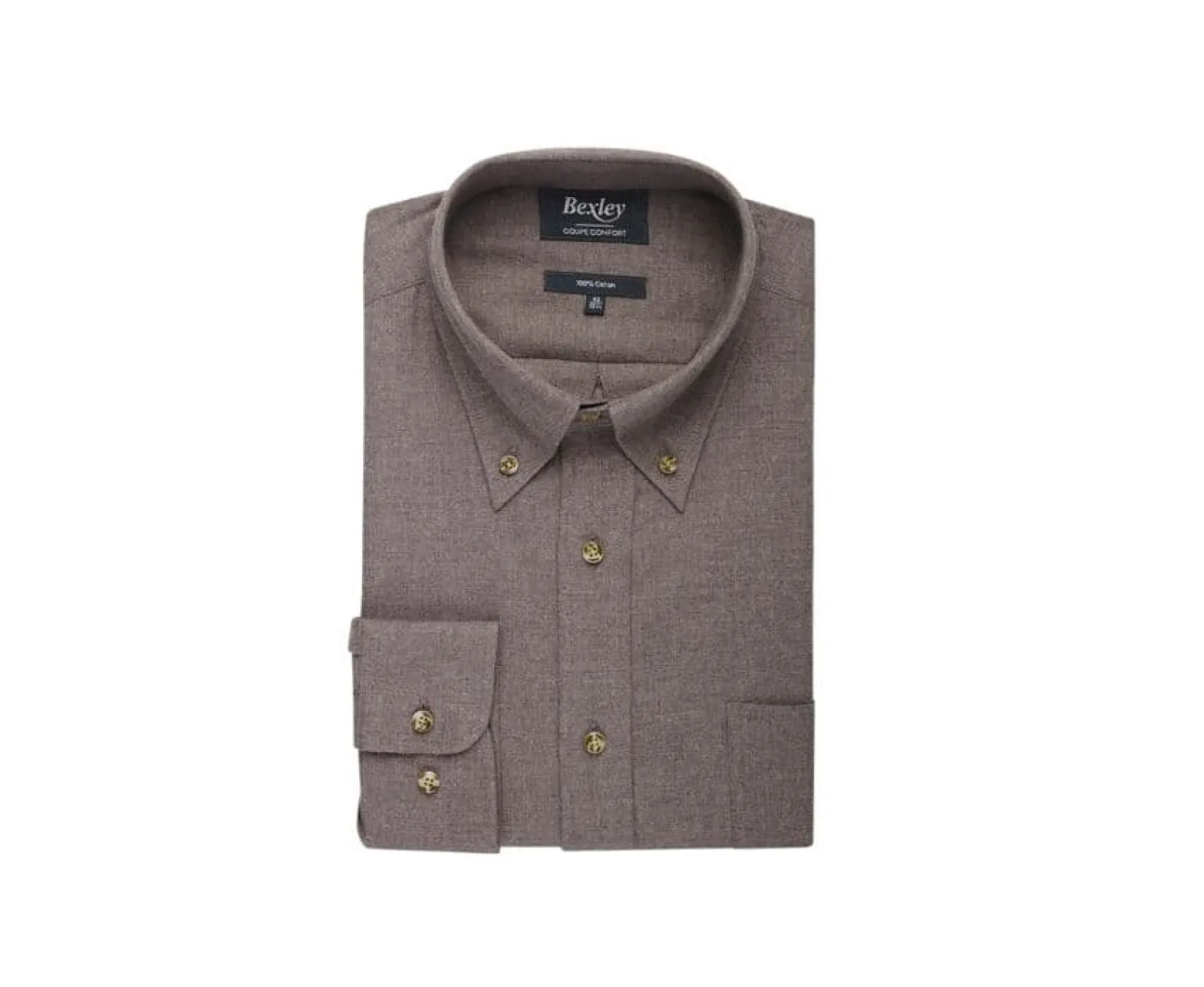 Bexley | Taupe Flannel Shirt - Ander | Light Taupe