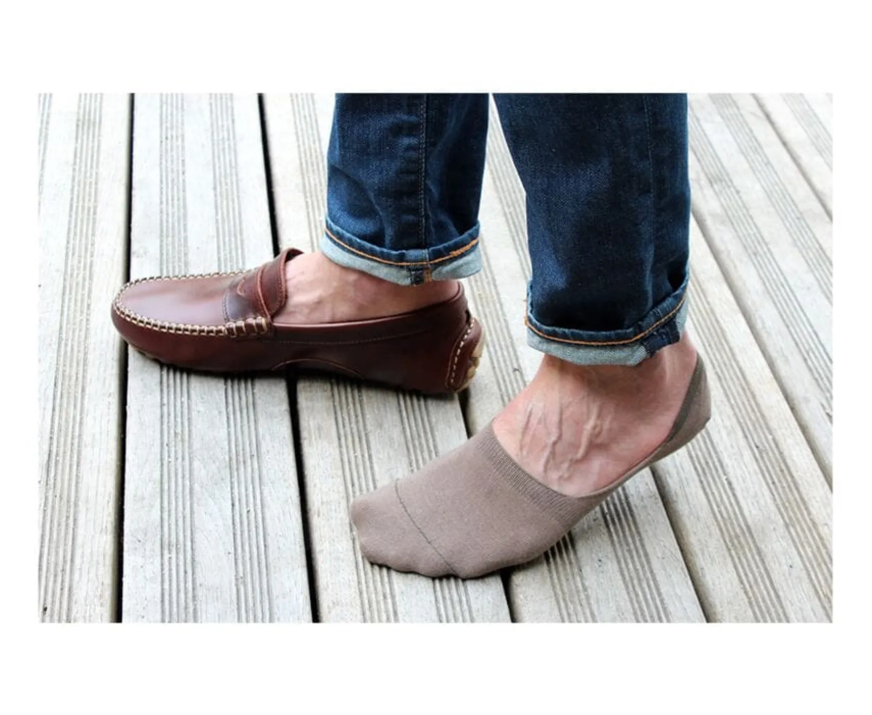 Bexley | Taupe Invisible Socks For Men Light Taupe