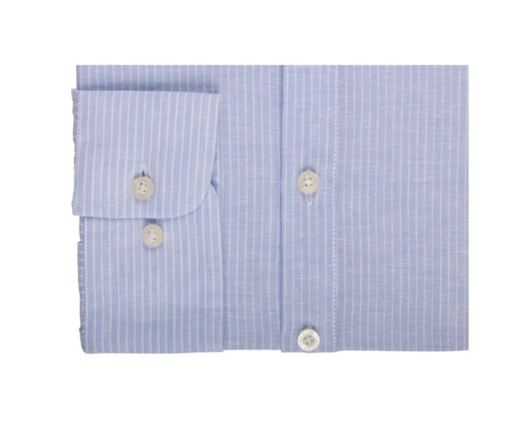 Bexley | Thin White And Blue Stripes Cotton Linen Tunic Shirt Valbert Blue And White