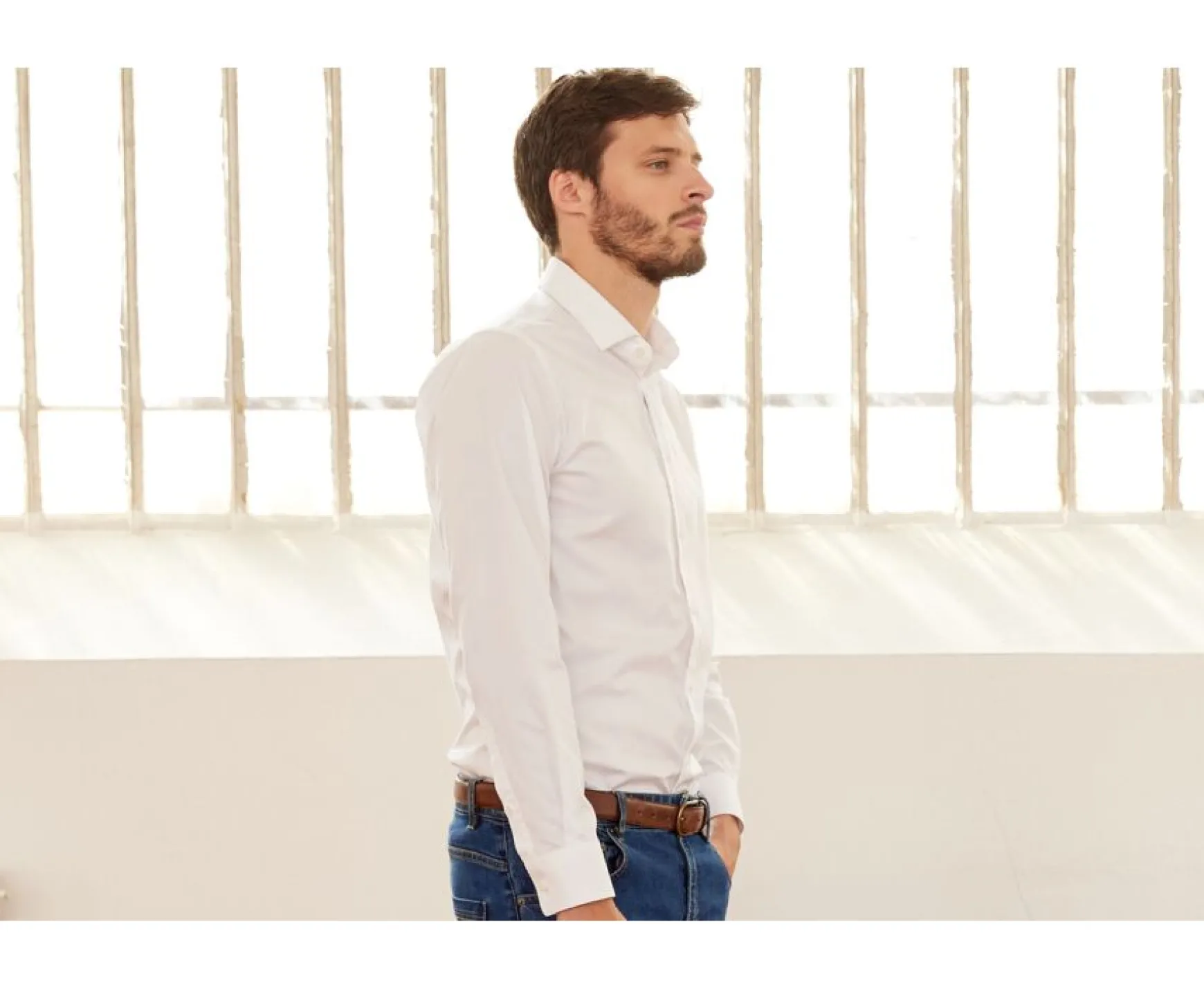 Bexley | Twill Cotton Shirt Caubert White