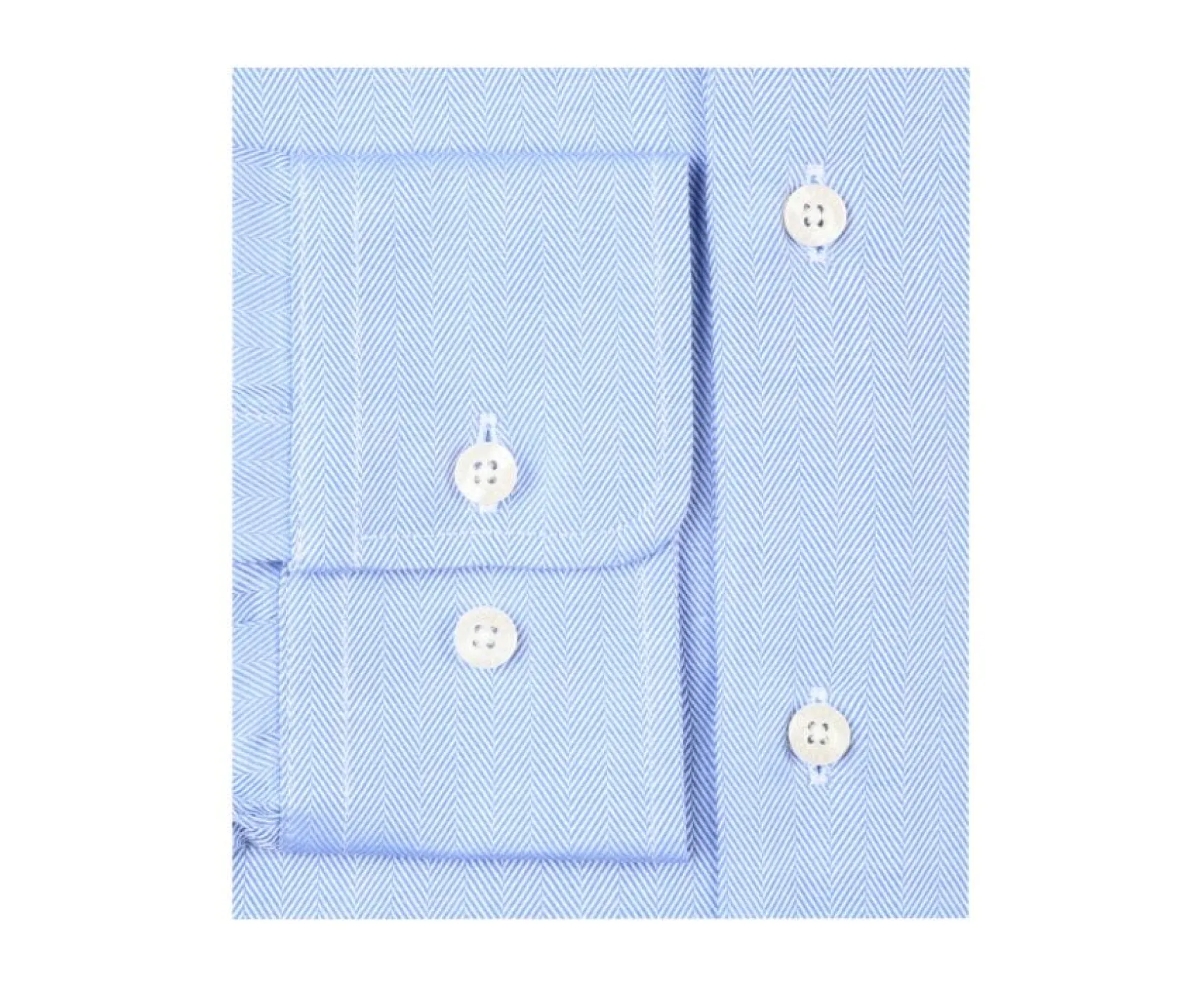 Bexley | Twill Shirt With Chevron Pattern - Italian Collar Luigi Blue
