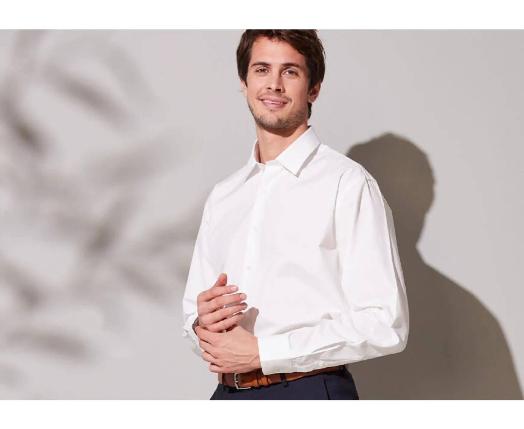 Bexley | Two Ply Cotton Shirt Albert Classic White