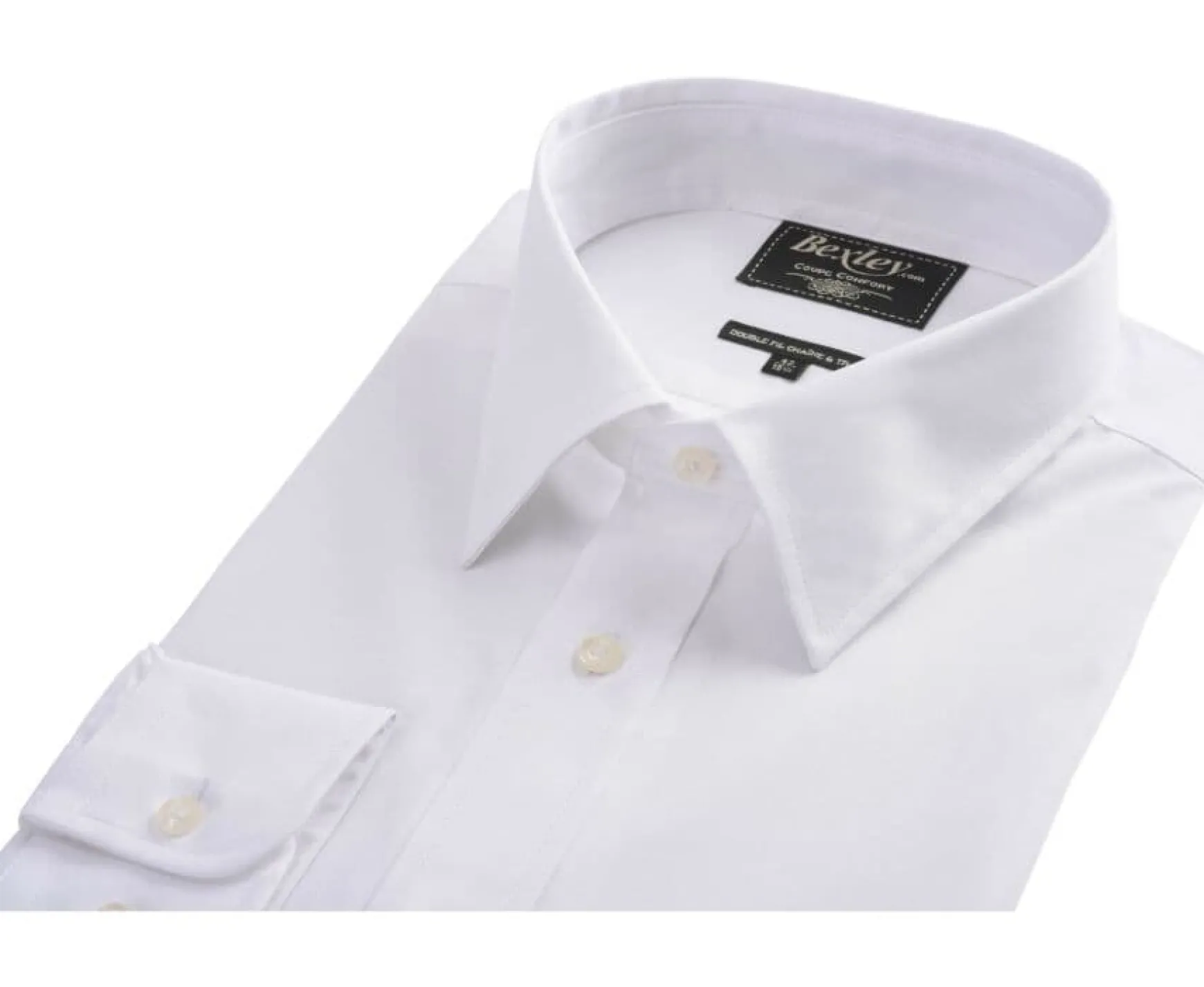 Bexley | Two Ply Cotton Shirt Albert Classic White