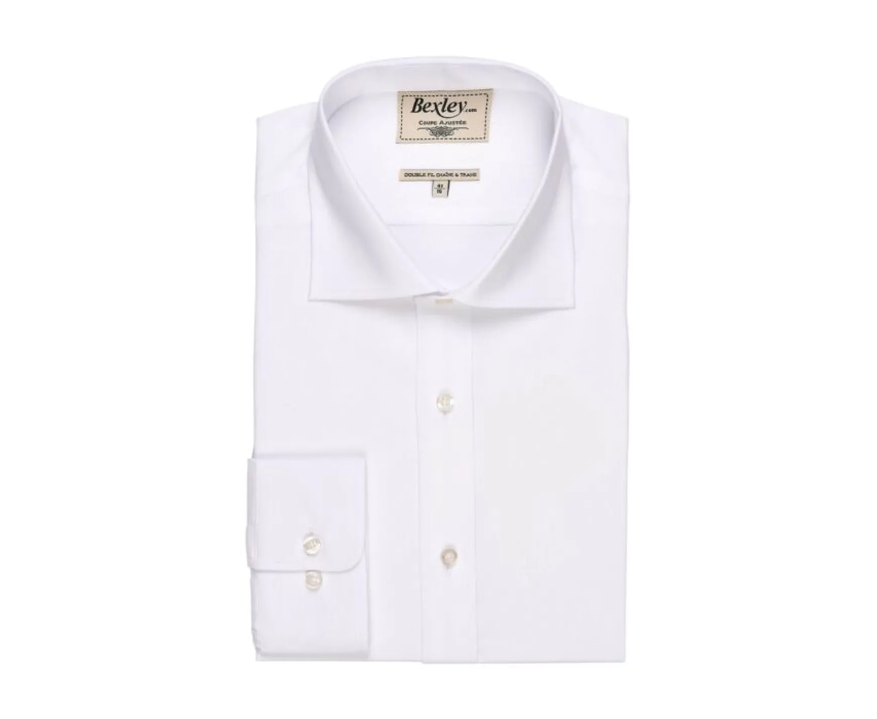 Bexley | Two Ply Plain Oxford Shirt Ottavio White