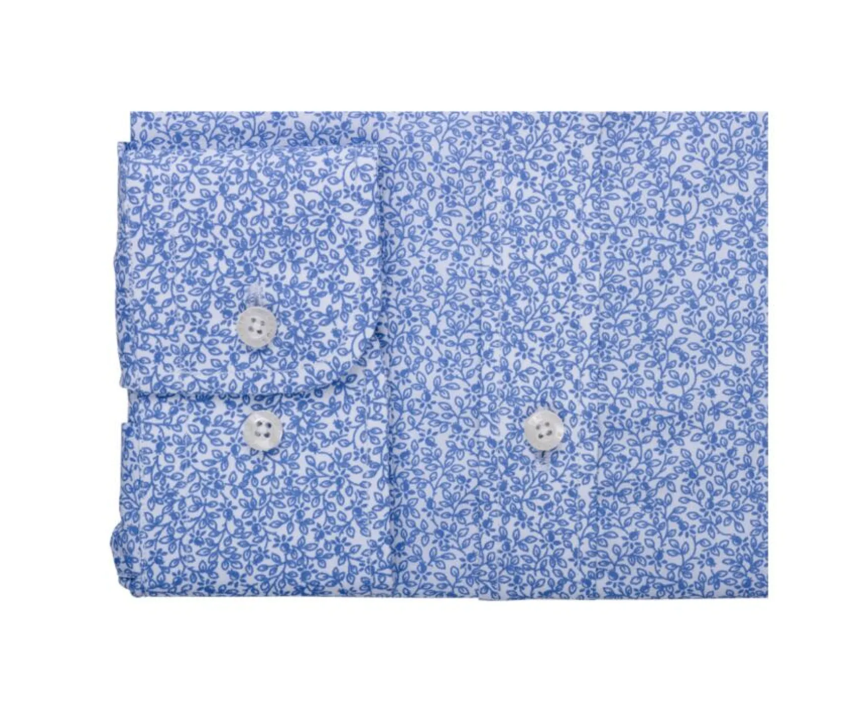Bexley | White & Blue Printed Shirt Ulderic White And Blue