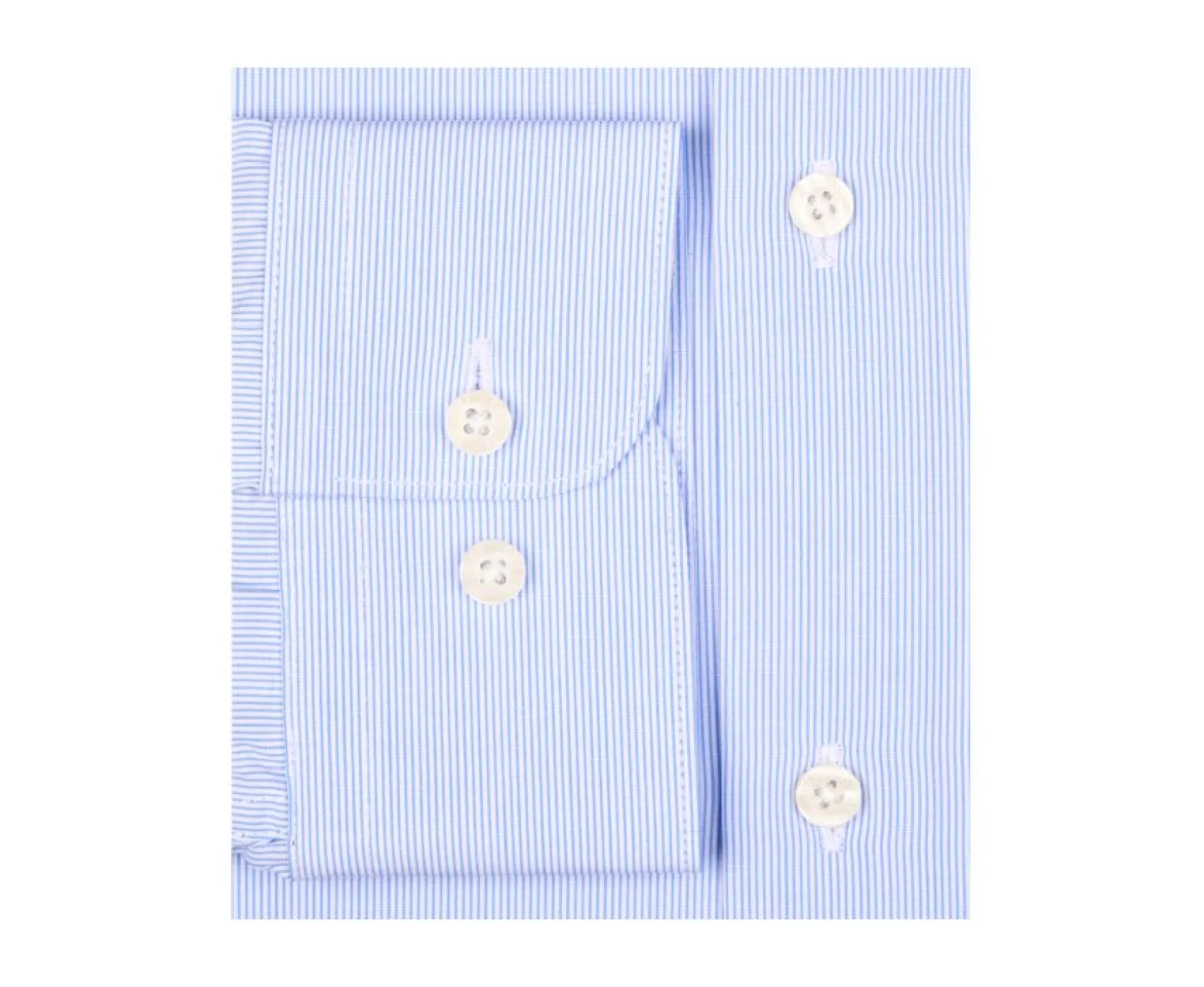 Bexley | White Shirt With Blue Stripes Anselme Blue And White