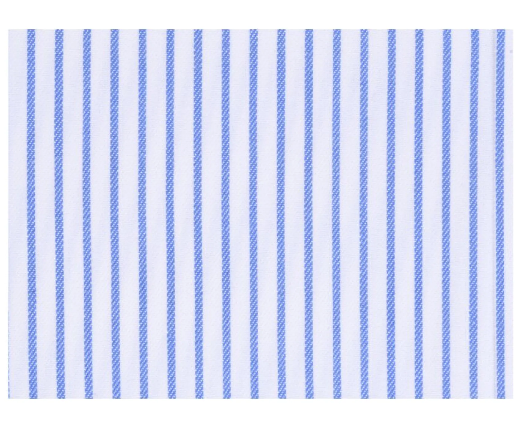 Bexley | White Shirt With Blue Stripes - Chest Pocket Broderick White And Blue
