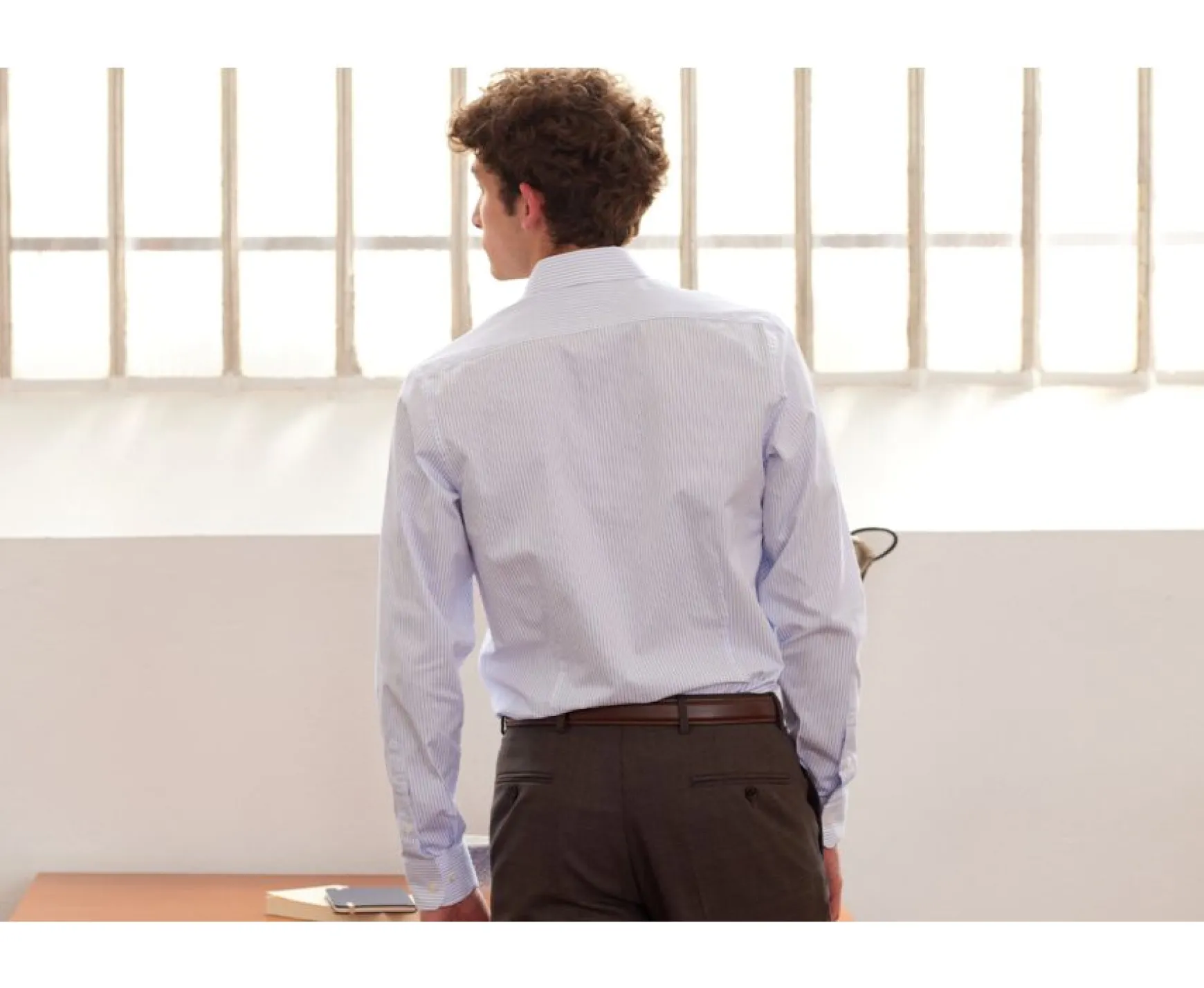 Bexley | White Shirt With Light Blue Stripes - Geoffroy | Light Blue And White