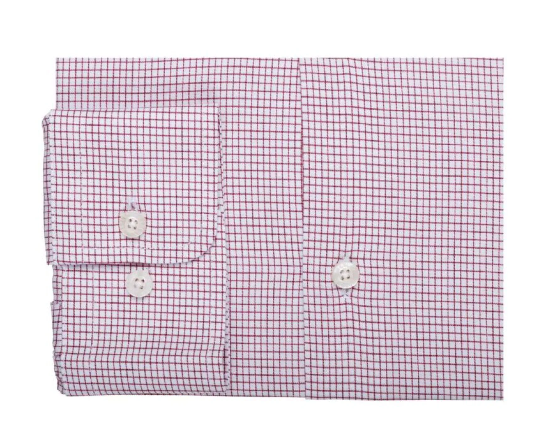 Bexley | White Shirt With Red Thin Checks Salvatore White And Red